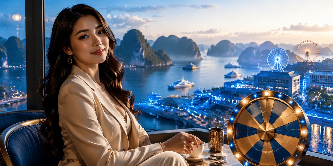 Không khí rút thăm may mắn và cà phê sáng tại Vịnh Hạ Long khi người dùng chờ kết quả cá cược