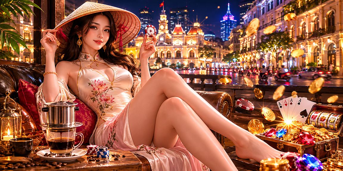Người phụ nữ đội nón lá tại TP.HCM sử dụng ứng dụng casino trên điện thoại di động